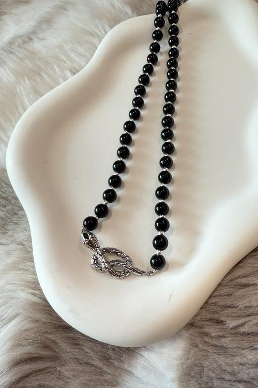 Say Something 高级感黑色串珠个性锁骨项链 21729 商品图1