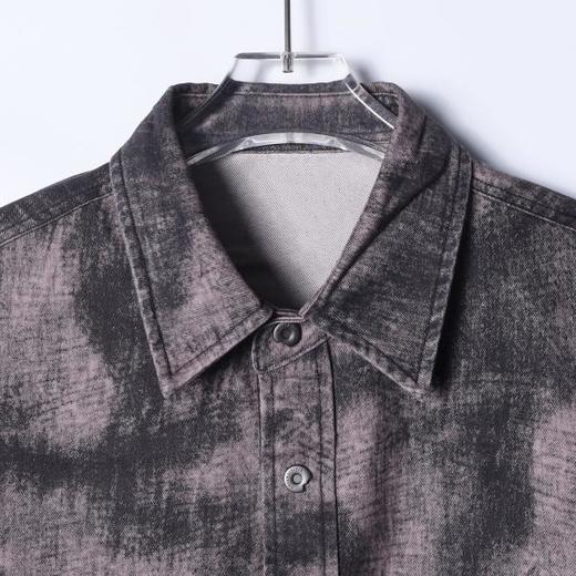 5775SDSA男士秋冬新款痞帅男装韩版高街扎染撞色长袖衬衫百搭嘻哈衬衣 商品图2