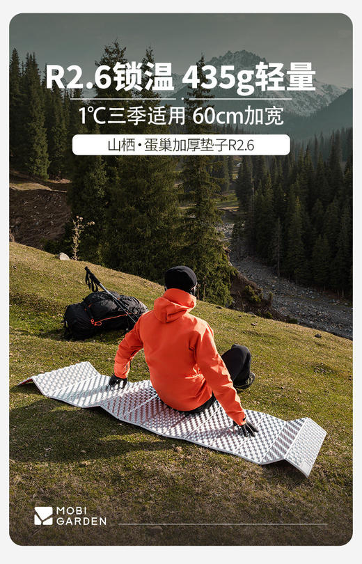 牧高笛蛋巢防潮垫帐篷地垫户外露营睡垫午休垫午睡垫可折叠蛋槽垫 商品图1