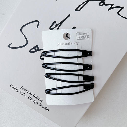 12.9元/2件亮漆黑7公分BB夹基础4支-纪念日百货门店同款169149118 商品图2