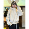 【时尚连帽双拉链卫衣】时尚春秋新款 加绒开衫外套 学生减龄上衣洋气外套 商品缩略图3