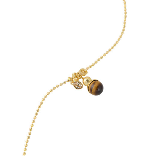 三彩2026新款虎眼石葫芦吊坠项链国风福禄吉祥寓意幸运个性锆饰女 商品图3