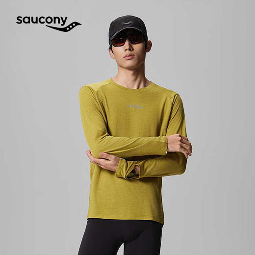 Saucony索康尼 男款运动户外秋冬防风百搭时尚长袖T桖 商品图4