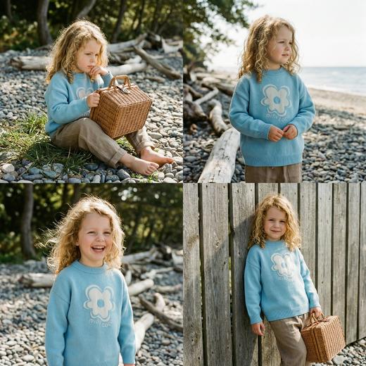 PALUOPO/PL山羊绒女童花色羊绒衫100%山羊绒帕罗 商品图10