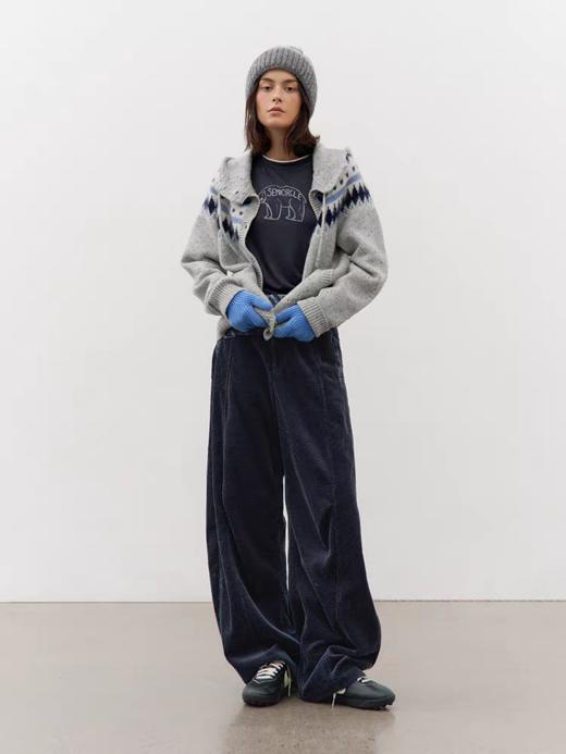 半圆/Q56131155/牛仔蓝水洗立体休闲弯刀裤 商品图2