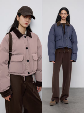 半圆/D5231952/工装短款轻薄款羽绒服