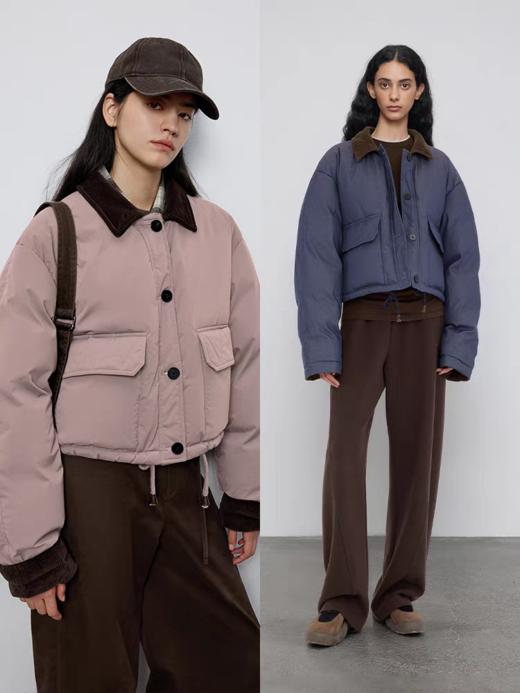 半圆/D5231952/工装短款轻薄款羽绒服 商品图0