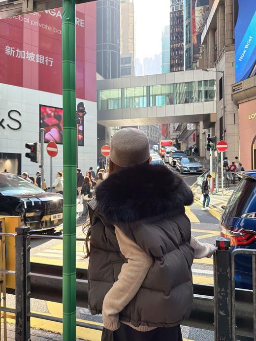 【非质量问题不退】PP25-LP狐狸毛领鹅绒马甲(TT*PP) 商品图3