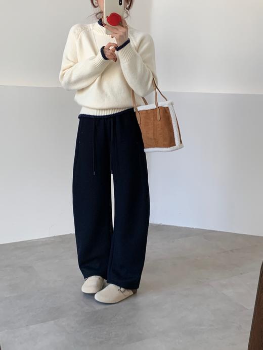 一条可以过动的 加绒加厚醋酸羊毛弯刀牛仔裤&阔腿裤 商品图4