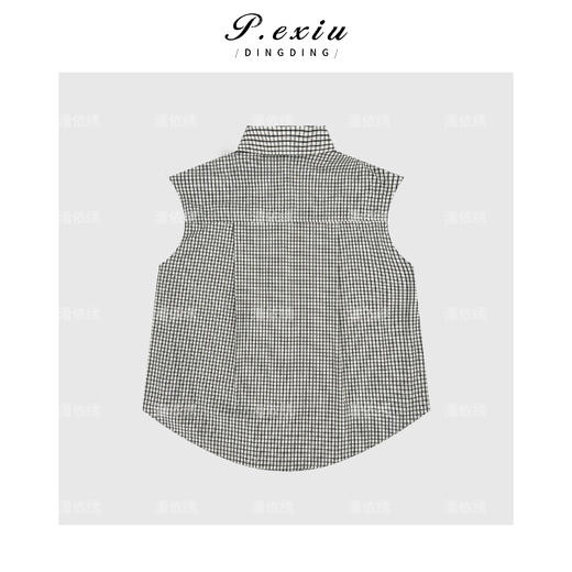 04-3潘依绣丁丁宠粉百搭英伦风无袖背心衬衫 Q93881 商品图1