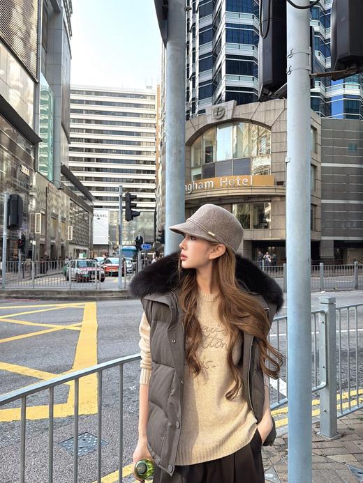 【非质量问题不退】PP25-LP狐狸毛领鹅绒马甲(TT*PP) 商品图2