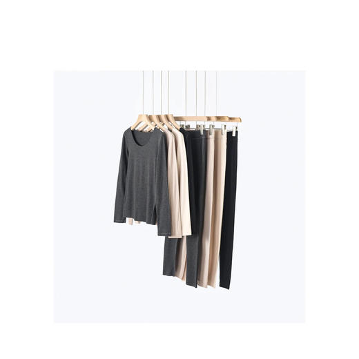 【下单7天发货！】【清仓】膨体暖壳山羊绒自发热女士保暖衣套装 5603 珍珠纤维+山羊绒 暖而不燥，暖肤更润肤；大圆领设计，无痕贴肤；高弹袖口，柔软舒适；4cm加宽橡筋， 商品图11