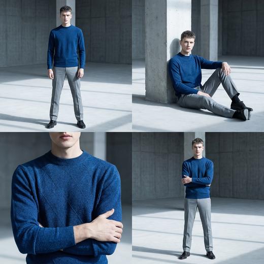 PALUOPO/PL山羊绒男装羊绒衫100%山羊绒帕罗 商品图13