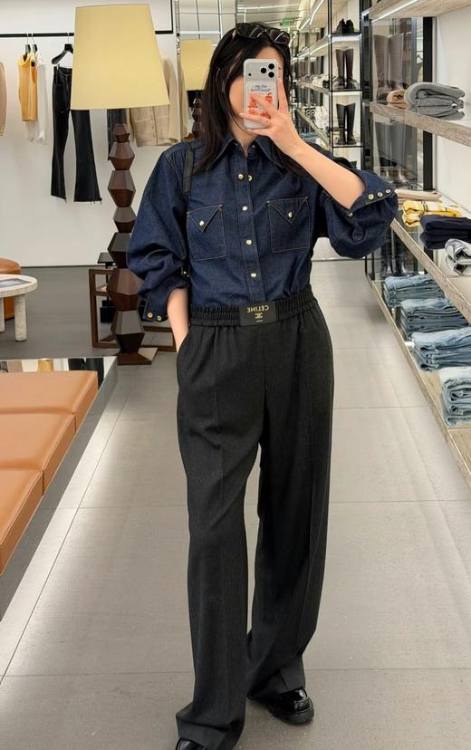 女款高腰羊毛羊绒长裤he008 商品图3