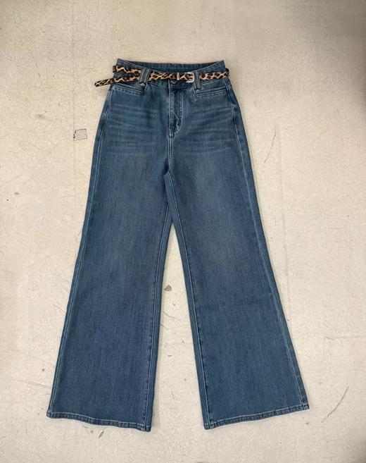 【门店同款】ENJOY春季复古豹纹腰带筒喇裤 169149038 商品图0