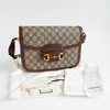 【95新】Gucci古驰1955系列602204 中号老花拼棕色1955马鞍包单肩包女士 160126AK17 商品缩略图1
