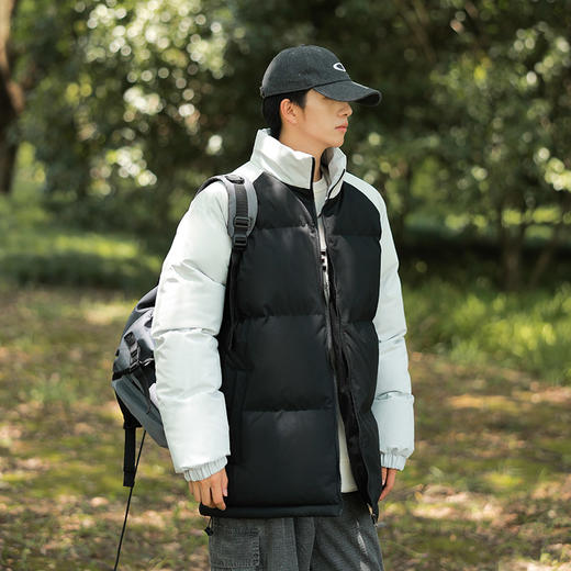 【年底大清仓！！】（春节预售：2月8日-25日停发）斯辰唯佳情侣宽松百搭拼接撞色棉衣外套A87-DQC5368 商品图5