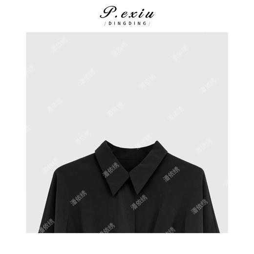 04-6潘依绣丁丁宠粉气质设计款前短后长交叠衬衫 Q45031 商品图2