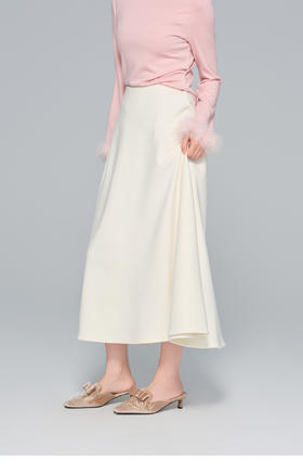 「自」全新升级【铂金会员174/天猫229/差价55】(04735)洛诗琳新中式半身裙2025冬季新款加厚高腰毛呢长款A字裙