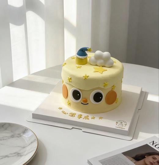 【臻品系列】---半翻糖【星星人】蛋糕 商品图1