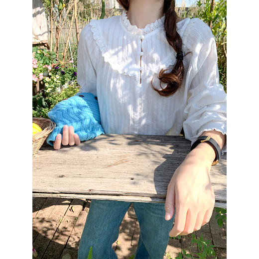 <曾小咸推荐>4.3现货秒杀 ！微信超特价！宫廷风立领花边衬衫 日常169.99 立减90 秒杀79.99！！ 商品图2