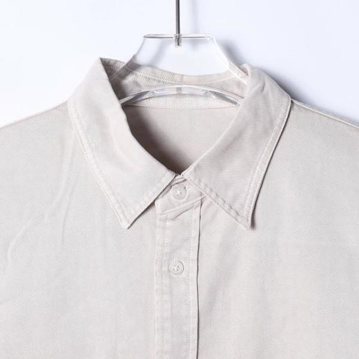 2183SDSA男士秋冬新款痞帅男装潮牌时尚纯色口袋拼接长袖衬衫百搭宽松 商品图2