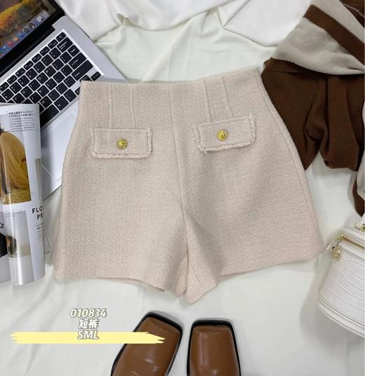 33GAZ010834#小香风后拉链短裤 商品图0