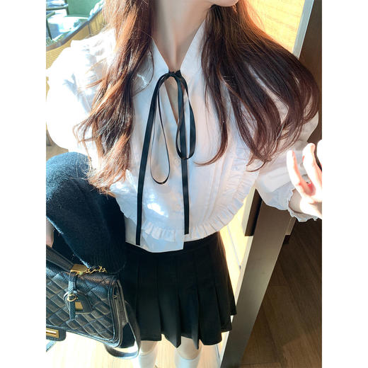 <曾小咸推荐>现货秒杀 ！微信超特价！学院风蝴蝶结衬衫 日常189.99 立减90 秒杀79.99！！ 商品图2