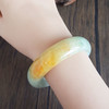 【天然正品】A货翡翠天然精品正桩细腻58.5号洒金飘黄（无烤色）糯种翡翠手镯 58.5号（皆取最大值）060126NJM05 商品缩略图6