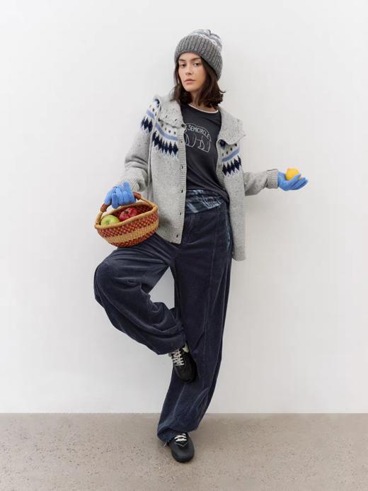 半圆/Q56131155/牛仔蓝水洗立体休闲弯刀裤 商品图3