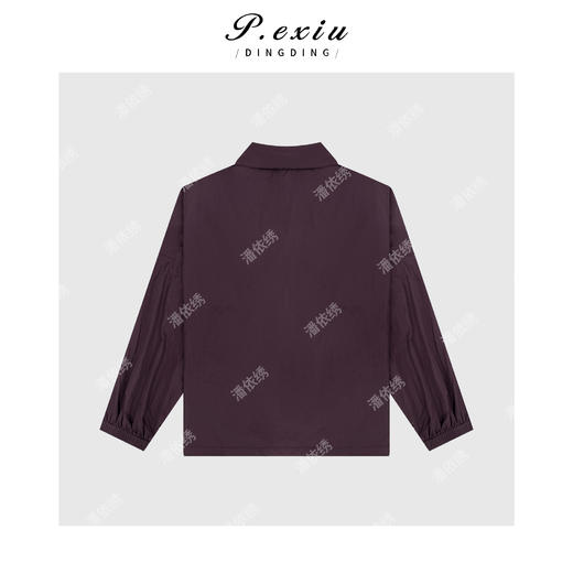 04-2潘依绣丁丁宠粉宽松透气舒适半开立领长袖衬衫Q98451 商品图1