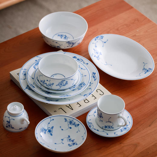 梅花系列餐具 淡蓝青花配清雅花卉纹 商品图5