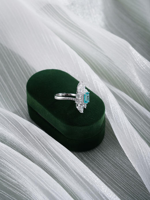 子佩集【芳华永曜】银S925戒指【RM0478-XF】培育宝石帕拉伊巴蓝碧玺2601 商品图5