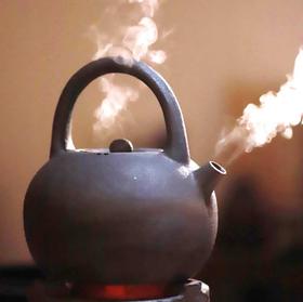 柴烧陶壶烧水壶诗文版