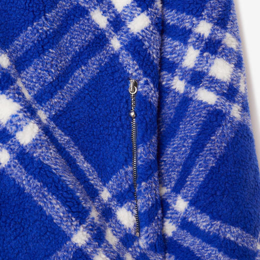 BURBERRY 巴宝莉 男士双面两穿格纹绒头夹克棉服 蓝色 8078777 B7369 商品图2