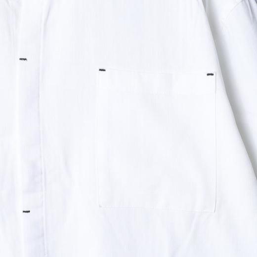 33270SDSA男士秋冬新款痞帅男装极简风刺绣衬衫长袖宽松纯色老钱风百搭 商品图3