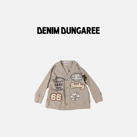 DD日本童装 DENIM DUNGAREE 棉质针织小狗贴布开衫 商品图2