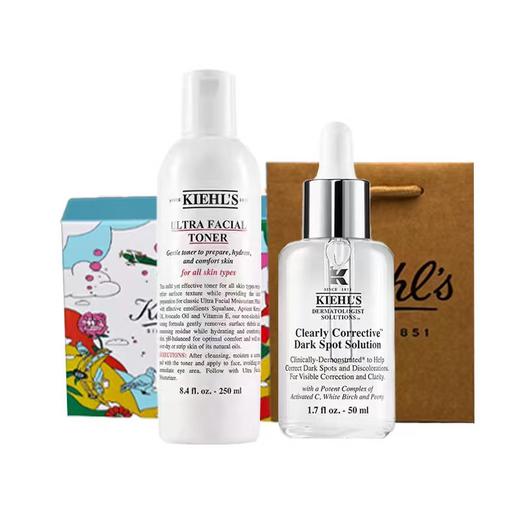 「520&618宠粉礼遇」【可溯源】Kiehl'S科颜氏高保湿水250ml+淡斑精华50ml+礼盒礼袋_bba 商品图10
