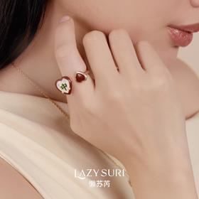 LAZYSURI万事中意珐琅开口戒|新年限定，好看好意头