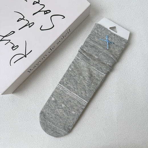 基础网眼蝴蝶结直板袜-简约-纪念日百货门店同款169243104 商品图3