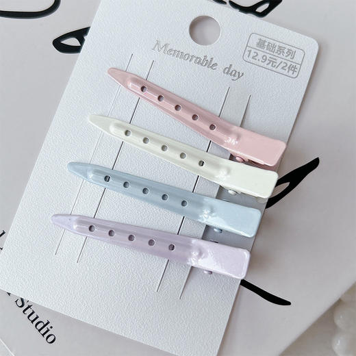 12.9元/2件淡彩珠光碎发夹基础4支-纪念日百货门店同款169149311 商品图2