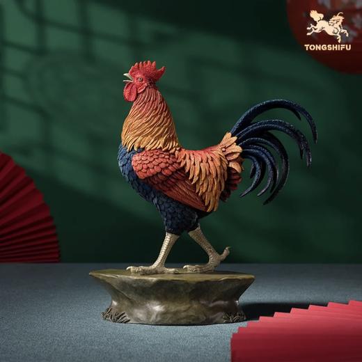 铜师傅《大吉大利》桌面客厅铜公鸡摆件 家居装饰工艺品 商品图0