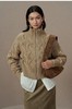 一店k （珍稀内蒙山羊绒！）新年战袍锁死！珍珠拉链羊毛开衫显贵💯高精密绞花镂空+双头珍珠拉链，精致贵气和日常实穿直接焊身上！松弛中又透着精致感！秋冬单穿内搭大衣都超适配！高领绞花拉链针织毛衣 商品缩略图11
