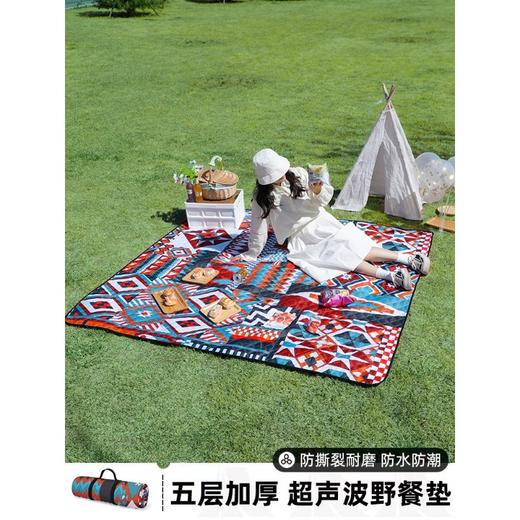 杉木山装户外野餐垫防潮垫加厚超声波露营便携公园帐篷地席ins风 商品图0