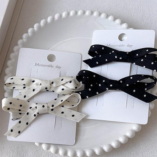 ZY缎感波点结子对装发夹-纪念日百货门店同款169152739 商品图1