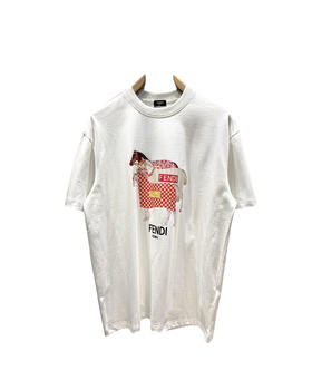 中性款马年印花短袖T恤ba011