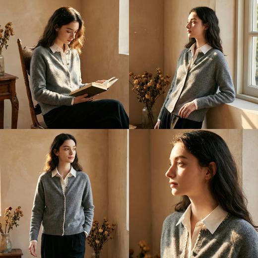 【咕咕同款】PALUOPO/PL山羊绒复古风羊绒衫100%山羊绒帕罗 商品图10