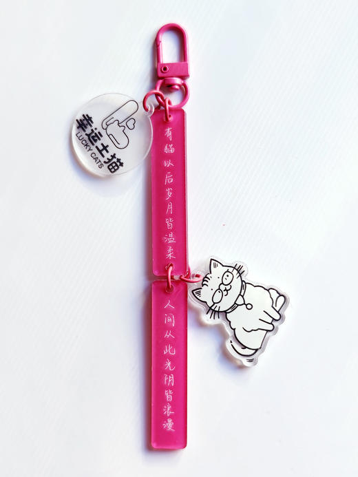 幸运土猫｜上新！原创亚克力小猫挂件胸针别针钥匙扣挂件周边2件包邮 商品图4