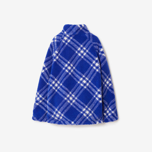 BURBERRY 巴宝莉 男士双面两穿格纹绒头夹克棉服 蓝色 8078777 B7369 商品图1