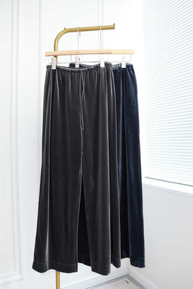 极简流光垂感丝绒裤